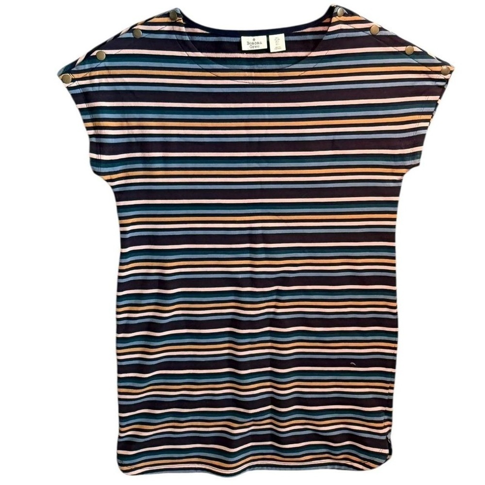 Striped Button-Shoulder Top summer dress [Large]
Beacon Cove